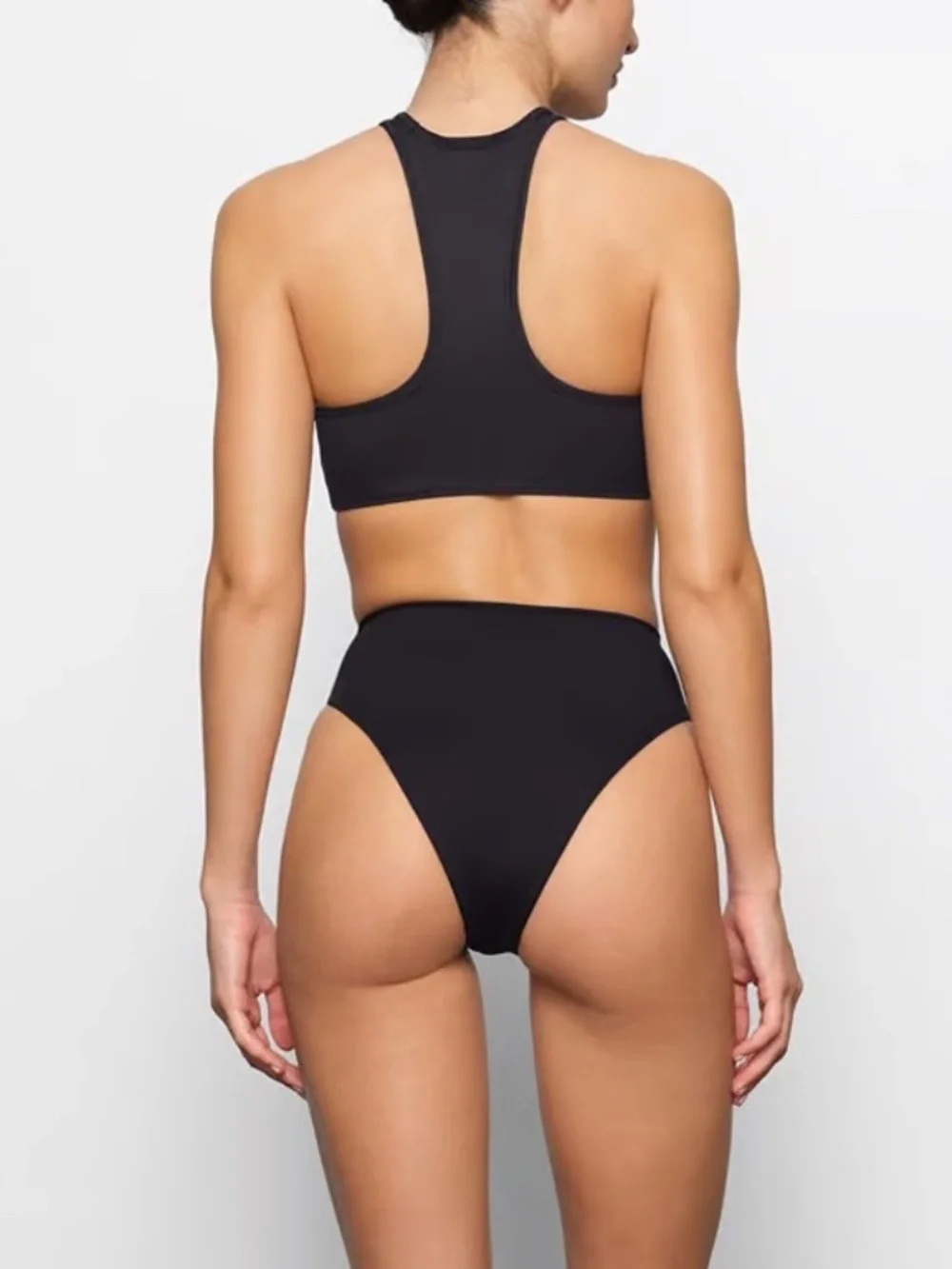 NWT Skims Signature Swim High Neck Racer Swimsuit Set - Size Small
